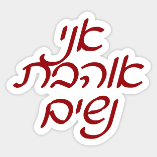 Ani Ohevet Nashim Sticker